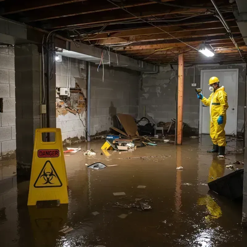 Flooded Basement Electrical Hazard in Twin Lake, MI Property